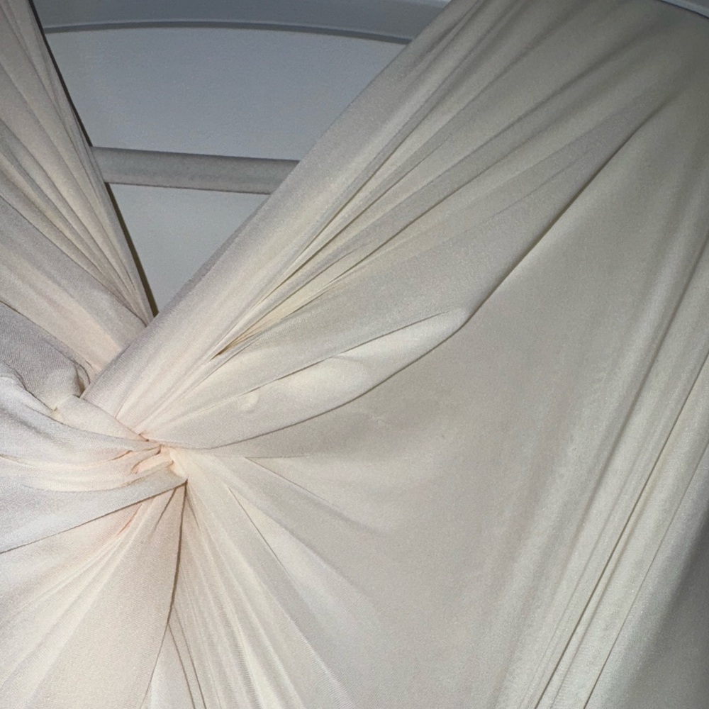 Ronny Kobo Nasha Twist-Front Cut-Out Maxi Dress in Off White - Picture 5 of 7